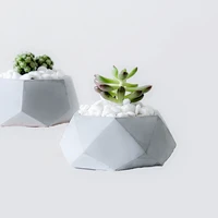concrete round pot mold handmade succulent cactus planter silicone molds for cement flower pot vase pend holder container mould