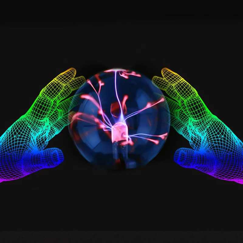 Плазменный шар лампа светильник прикасаясь к чувствительной Туманность сфера