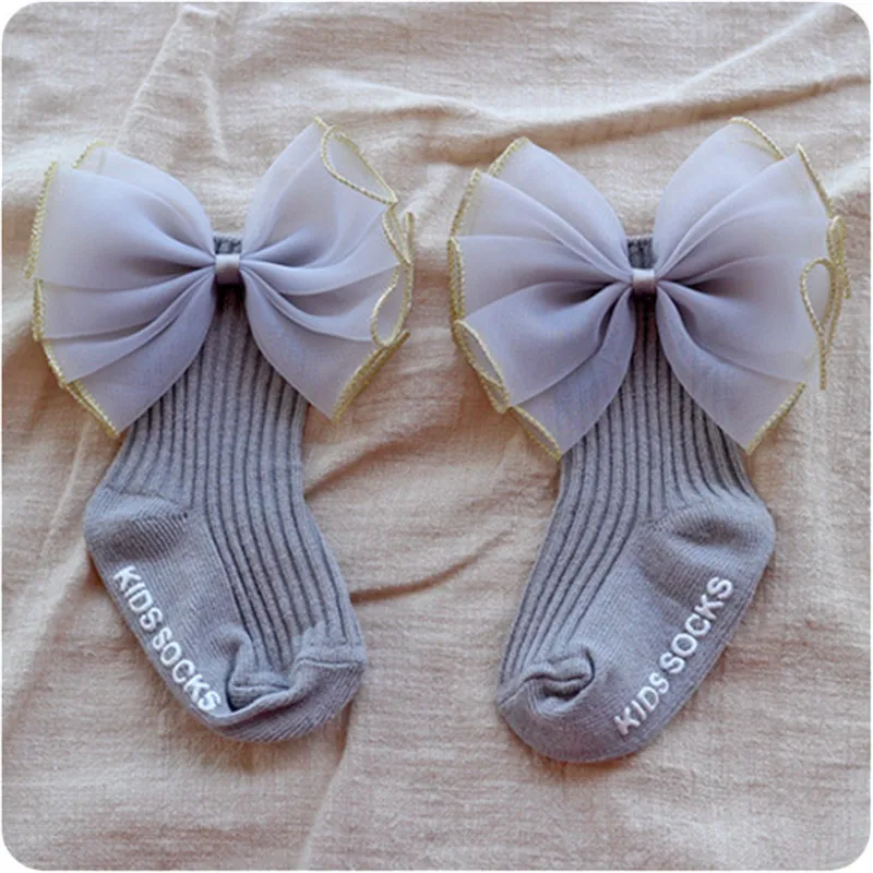 Infant Toddler Baby Girls Kids Princess Bowknot Lace Floral Short Socks Cotton Ruffle Frilly Trim Ankle Socks 0-4Y - Цвет: 6