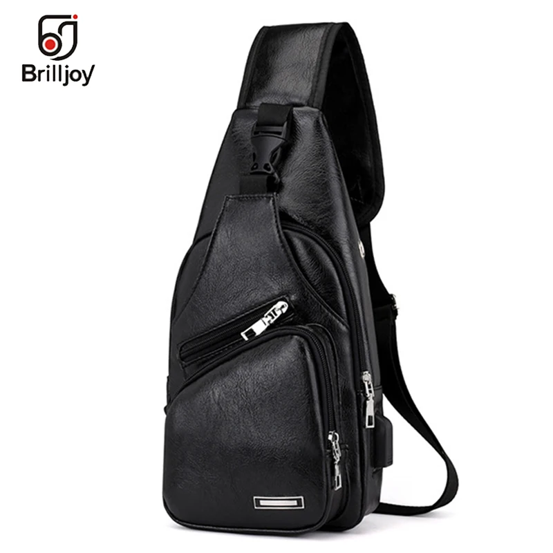 Brilljoy Crossbody Bags for Men Messenger Chest Bag Designer Pack Casual Bag Single Shoulder Strap Pack 2019New Back Pack Travel