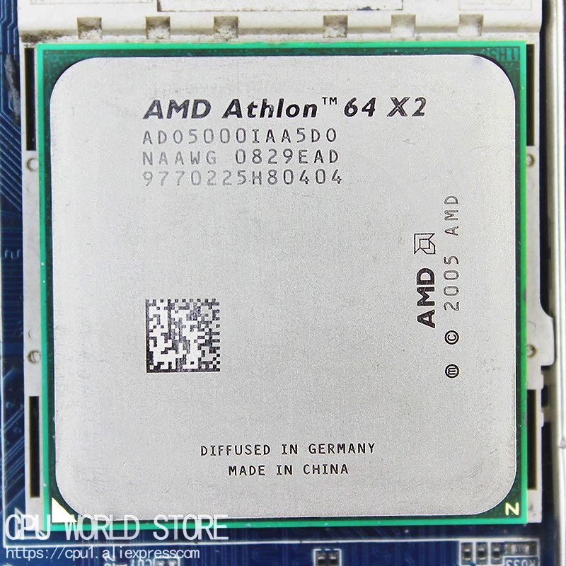

Процессор AMD Athlon 64 X2 5000 + двухъядерный, 2,6 ГГц/1 м/1000 ГГц, Разъем am2, 940 контактный