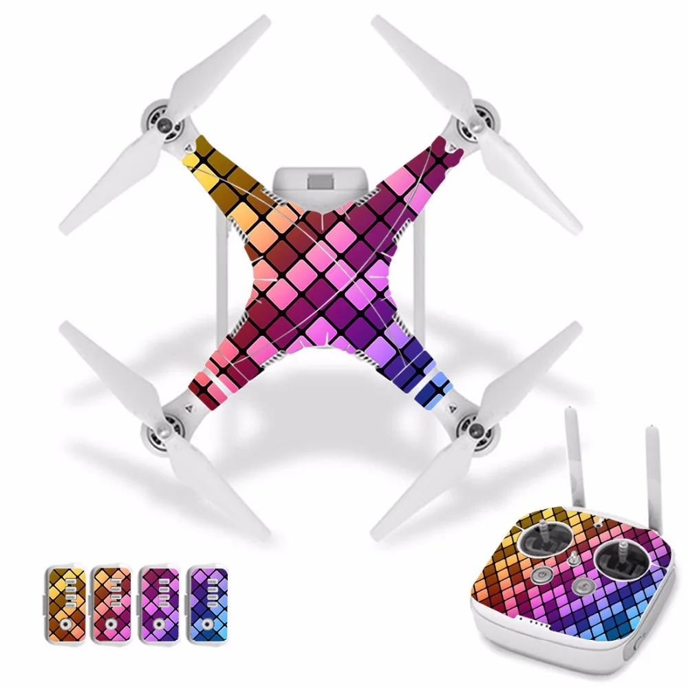 [J30047] сетки водонепроницаемые ПВХ Наклейка для DJI Phantom 3 Защитная пленка корпуса