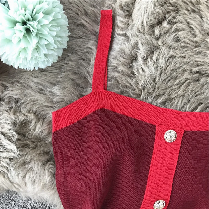 ALPHALMODA облегающее трикотажное платье на бретелях в цветную полоску, однобортное, на пуговицах, женские вечерние, сексуальные, облегающее, вязаное платье