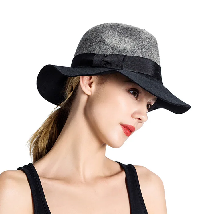 Осенне-зимняя шляпа фетровая Женская для взрослых дорожная уличная церковная