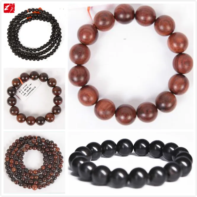 Эбеновое дерево тигровый глаз натуральные бусины мужские браслеты и с камнями