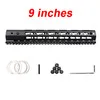 9 inch 6 размеров " 9" 1" 12" 13," 15" AR15 поплавок Keymod Handguard Пикатинни для охоты тактический прицел крепление - Цвет: 9 inch