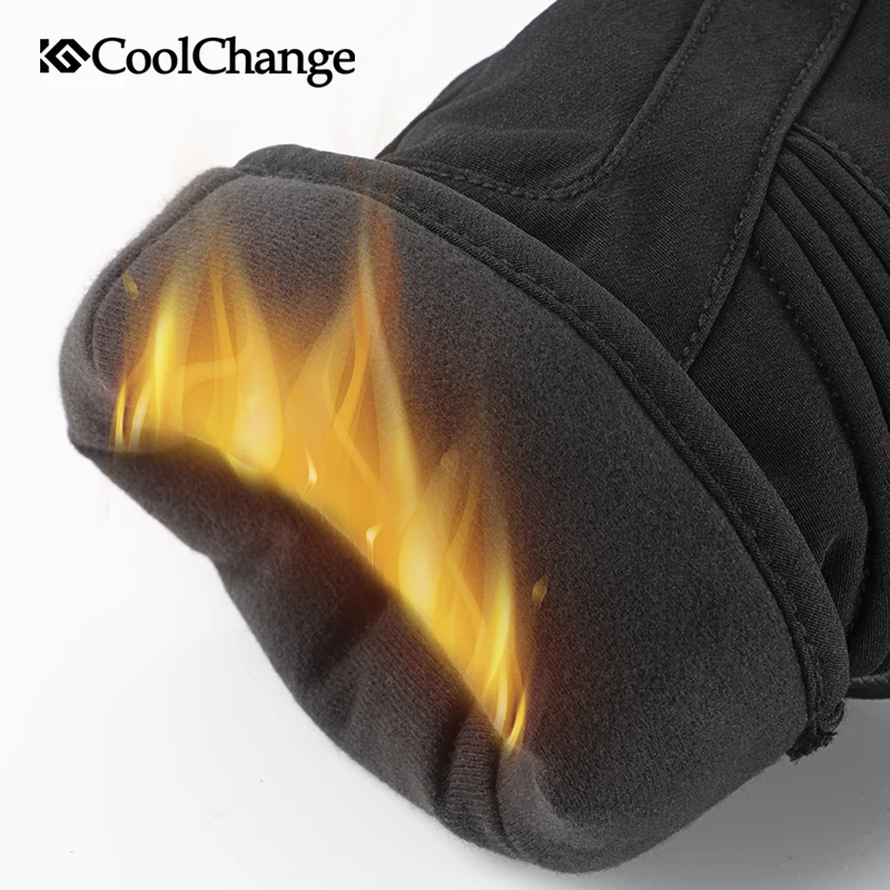 Велосипедные перчатки CoolChange уличные теплые водонепроницаемые велосипедные