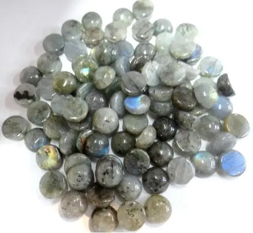 

wholesale Natuursteen Quartz crystal labradorite Opal lapis lazuli Ronde Cabochon 8mmJewelry making pendant jewelry 30pcs A6