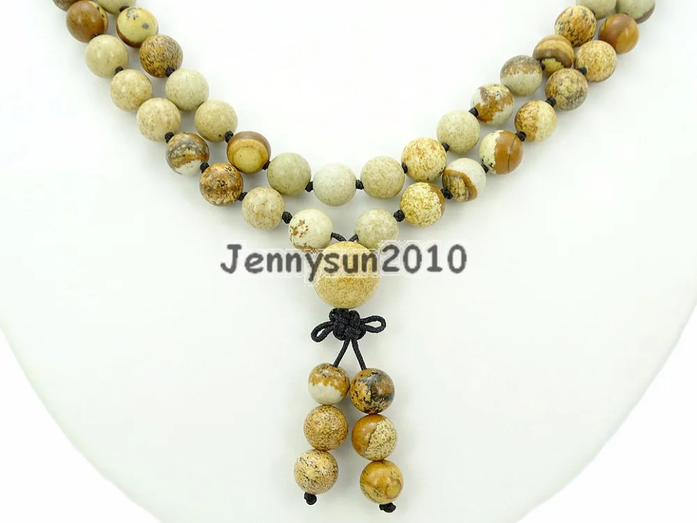 Натуральное изображение Ja sper 8 мм драгоценные камни камень буддийский 108 бусины