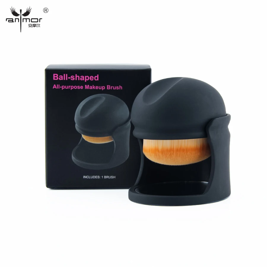Anmor круглый образный фундамент кисти с держателем и зеркало для макияжа