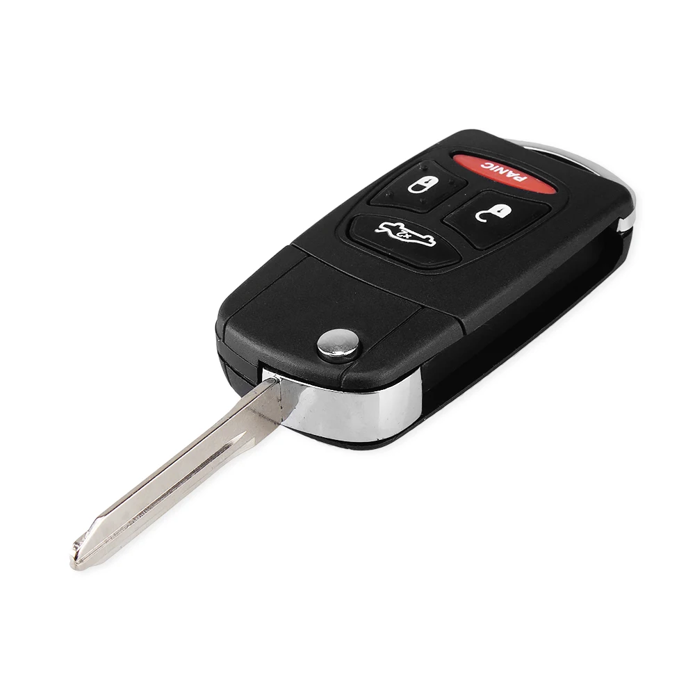 KEYYOU 4 кнопки флип дистанционного ключа чехол для Dodge Jeep Commander Grand Cherokee Chrysler Aspen 300 Fob Автомобильный ключ крышка