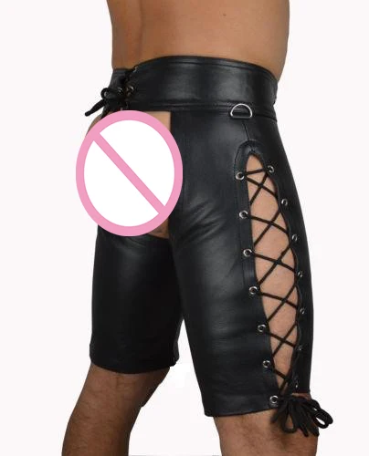 Сексуальный Мужской бандаж размера плюс эротический искусственная кожа трусики