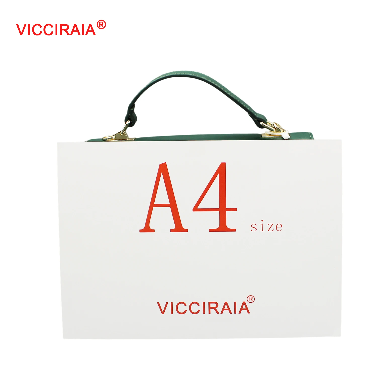 VICCIRAIA Новая Классическая Искусственная Кожа Сумка Женщин Темно-Зеленый/Кофе