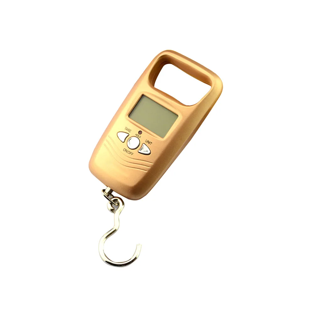 gold WH-A17L 50 кг двойной точные цифровые весы Портативный Электронные рыболовный крючок Карманные электронные весы подвесные Чемодан весом безмен - Цвет: gold