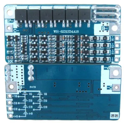 Флюоресцентная плата для защиты литий полимерных батарей 16 А BMS/PCM/PCB 4 упаковок