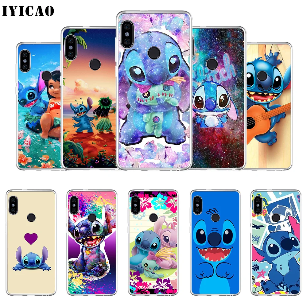 Милый мягкий силиконовый чехол для телефона IYICAO Lilo & Stitch Xiaomi Redmi 4A 5A 6A Note 7 6 5 Pro Plus 4X