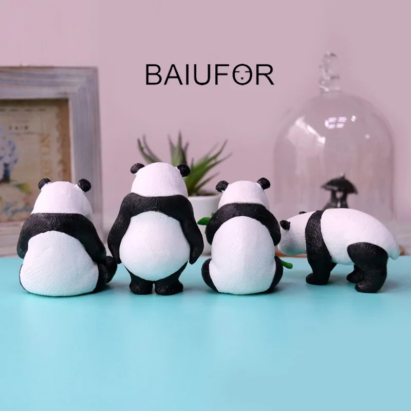 BAIUFOR миниатюры милая панда семейная модель искусственные суккуленты Декор