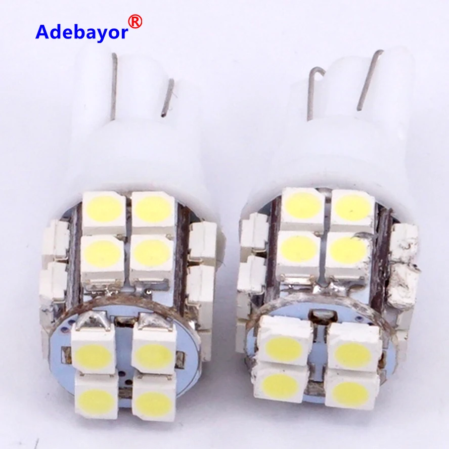 Автомобильные аксессуары 100X T10 W5W 194 168 20 светодиодный 1210 3528 SMD Боковые клиновидные