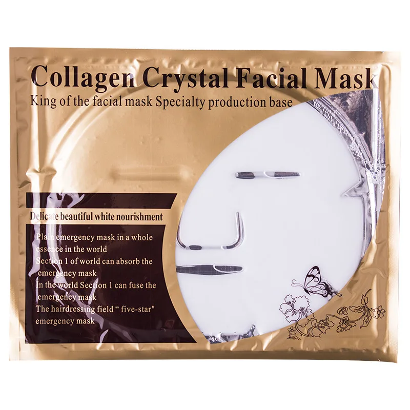 Collagen Mask Золотая био-коллагеновая маска для лица, маска для лица, кристальная Золотая пудра, коллагеновая маска для лица, увлажняющая, Антивозрастная, 5 шт.,, Новое поступление - Цвет: Collagen Mask