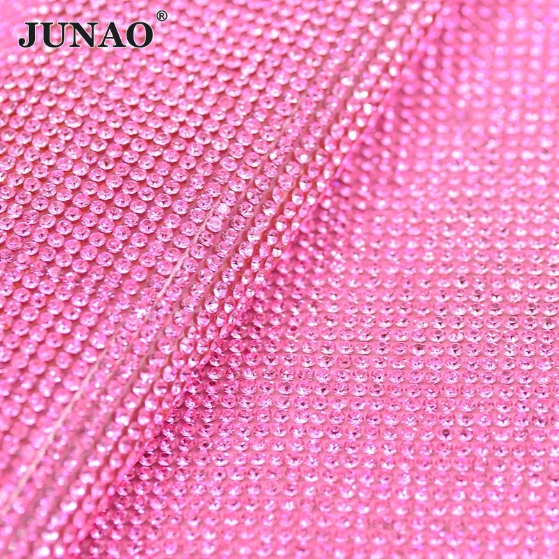 JUNAO ss6 ss8 светильник Розовый кристалл отделка исправление стразы окантовка