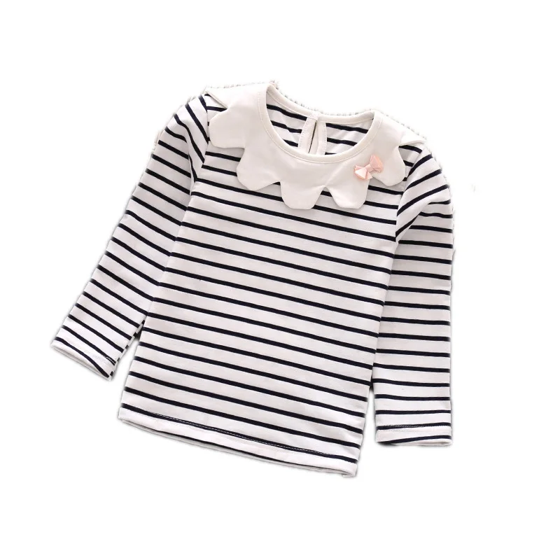 Яркая детская футболка для маленьких девочек на весну и осень топы блузка в белую