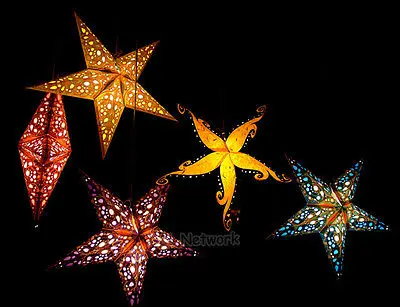 Рождественская вечеринка звезды Подвесная лампа в виде пентаграммы тень