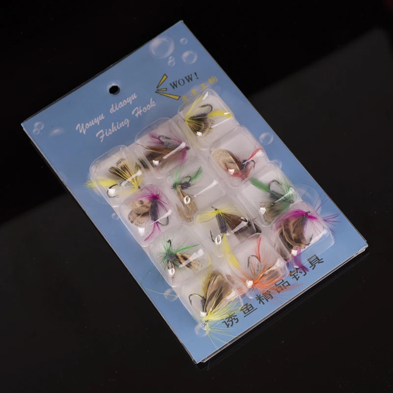 

DOSECCA Lures Fly fishing Hooks Butterfly Insects Style Salmon Flies Trout Single Dry Fly Fishing Lure Fishing Tackle