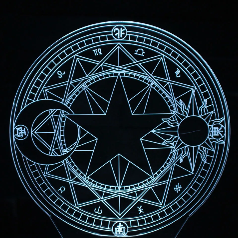 Прикроватное освещение 3D акриловая переменная звезда волшебная масса