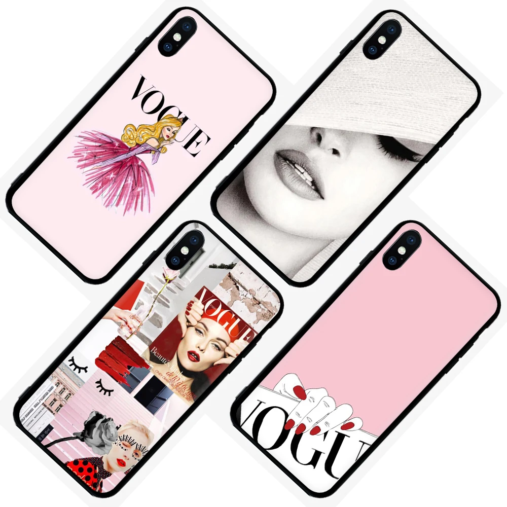 Модный женский Мягкий силиконовый чехол из ТПУ для iPhone 5 5S 6 6s 7 8 plus X XR XS 11 Pro Max