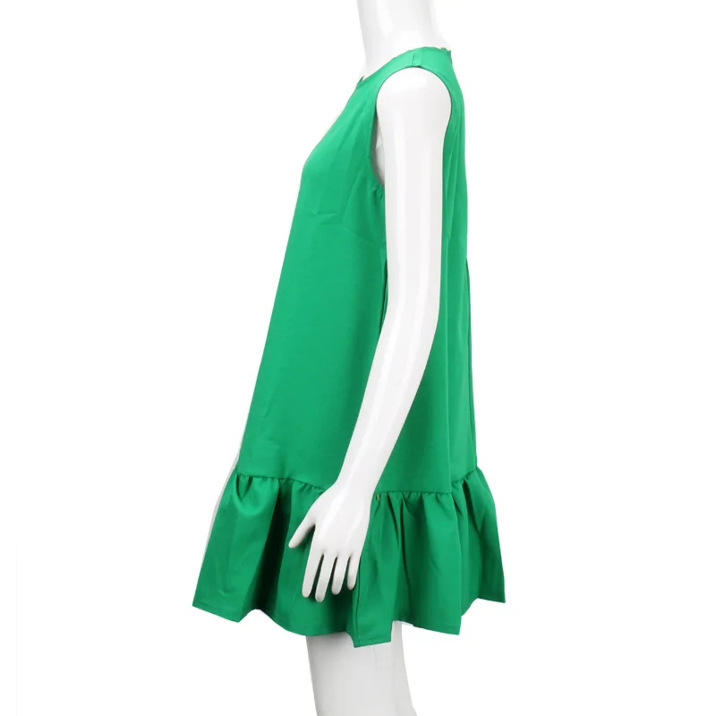 BONGOR LUSS женщины dress лето 2017 свободные хем ruffle мини повседневные женские платья