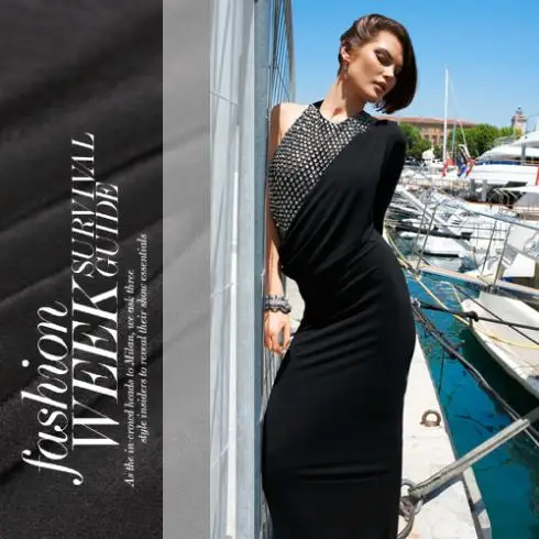 

LEO&LIN New Black width crepe-de-chine Satin Silk Fabric For Dress Material 50cm