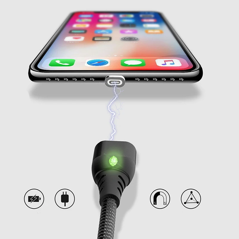 Магнитный кабель Rovtop, Micro Usb type C, адаптер для быстрой зарядки телефона, Microusb type C, магнитное зарядное устройство Usb C для Iphone, Xiaomi