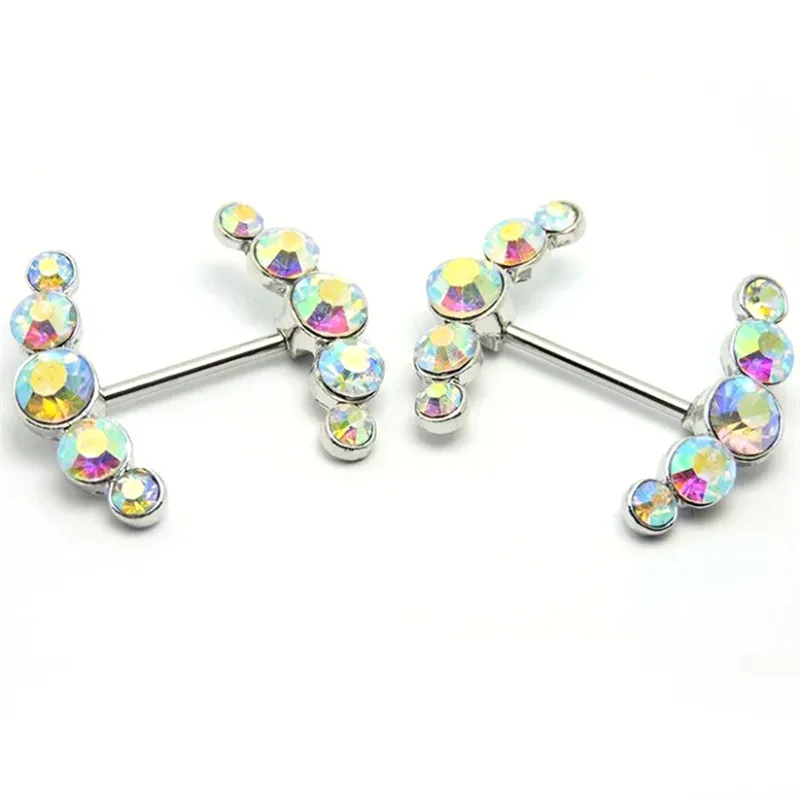 Women Body Piercing Steel Sexy Sparkling Nipple Bar Barbell Love Dangle Rushed Fake | Украшения и аксессуары