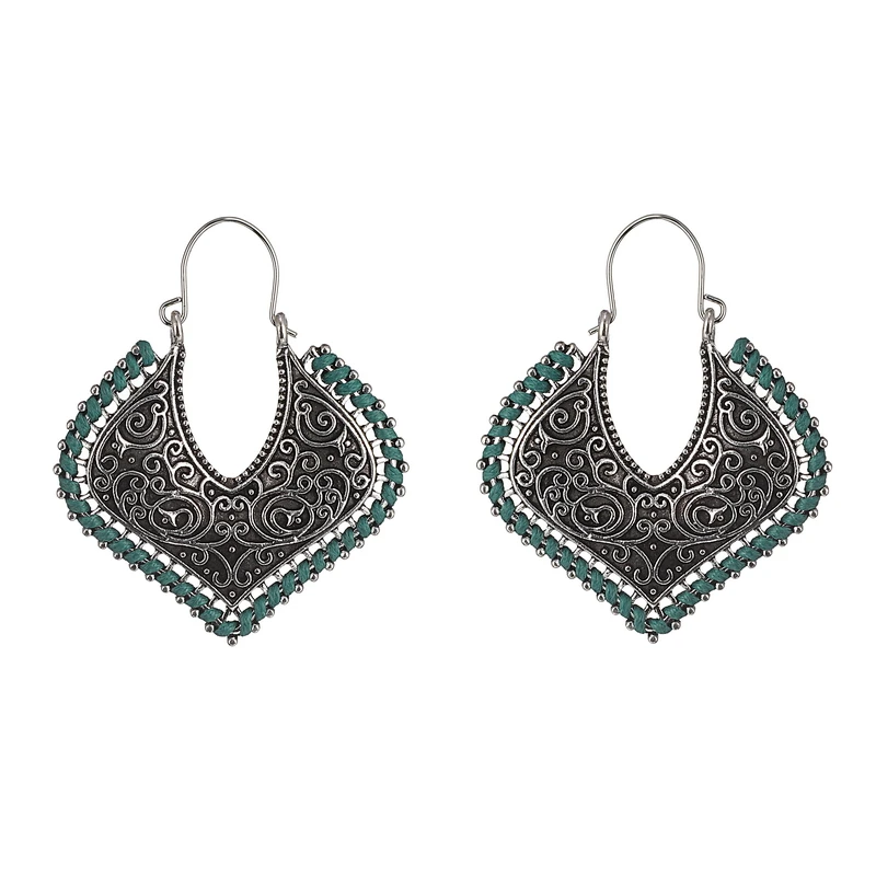 Женские винтажные серьги LOVBEAFAS Boho красные синие черные в виде веревки модные