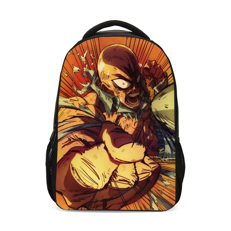 Рюкзак в японском стиле с принтом ONE PUNCH MAN Saitama забавный рюкзак Детская сумка для
