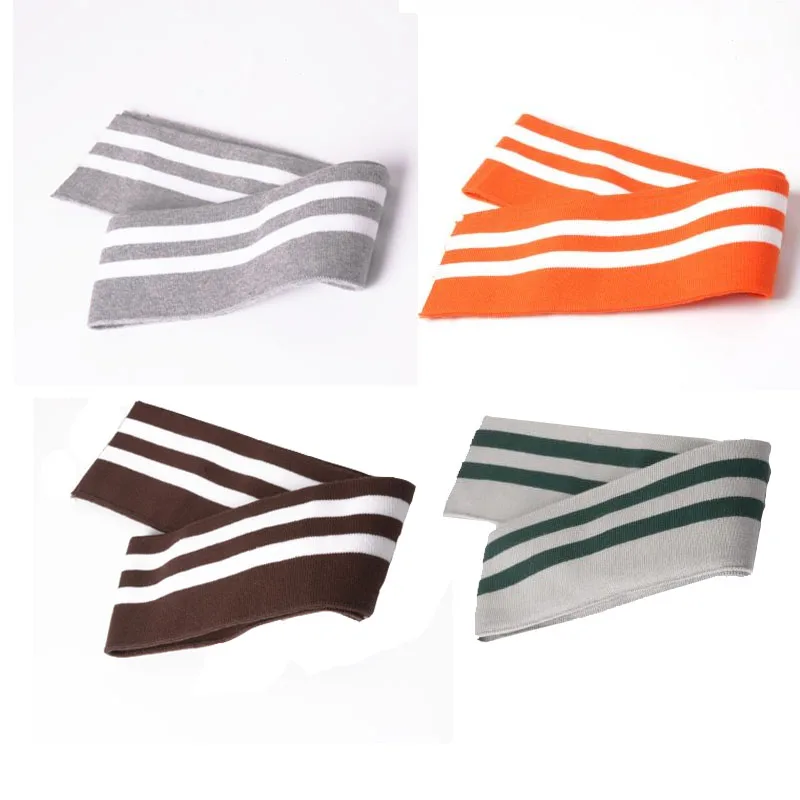 2Pcs 2.56*30.71inch Cotton Stripe Knit Rib Trimming Fabric For Jacket Waistbands Cuffs Collar Hem |