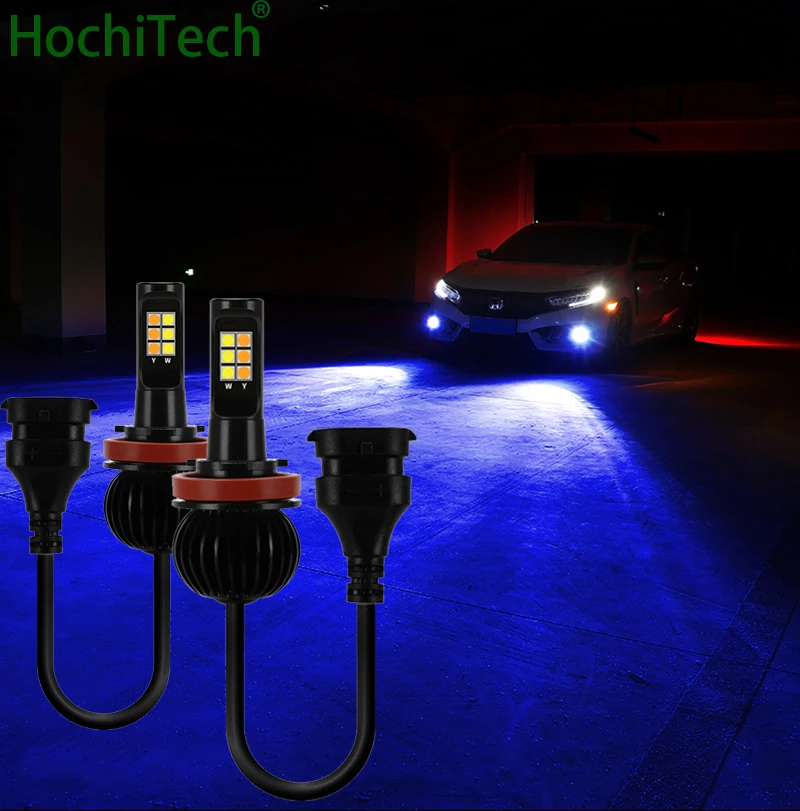 Светодиодные Автомобильные противотуманные фары H11 H8 55 Вт H9 9006 9005 HB4 HB3 880 881 H27 H3 для