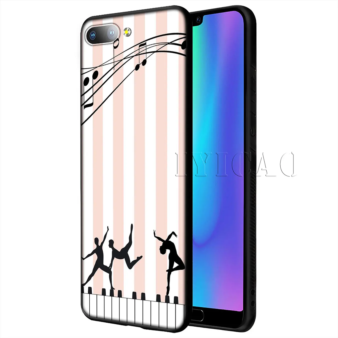 IYICAO Love Music Note Piano Umbrella Soft Case for Huawei Y9 Y7 Y6 Prime 2019 Honor 20 8C 8X 8 9 9X 10 Lite 7C 7X 7A Pro |