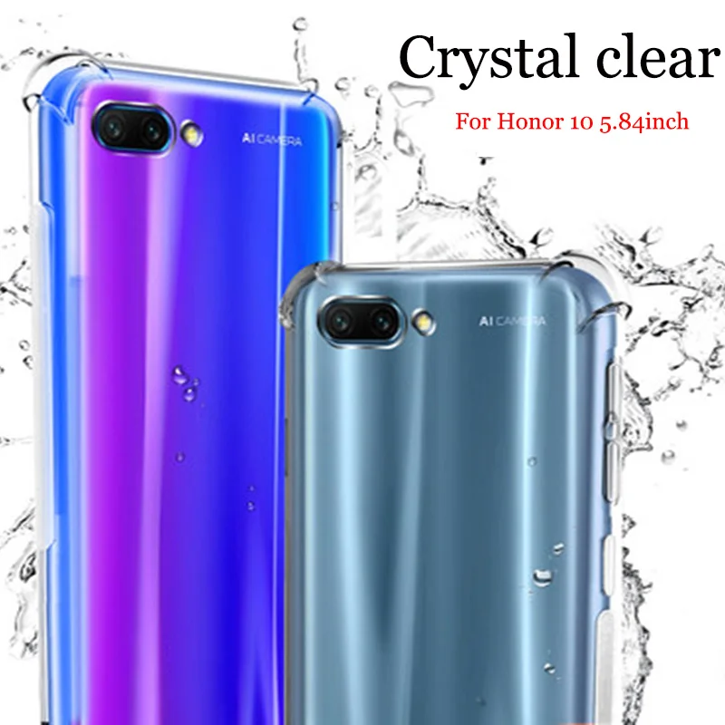 

Чехол-накладка для Huawei Honor 10, мягкий, прозрачный