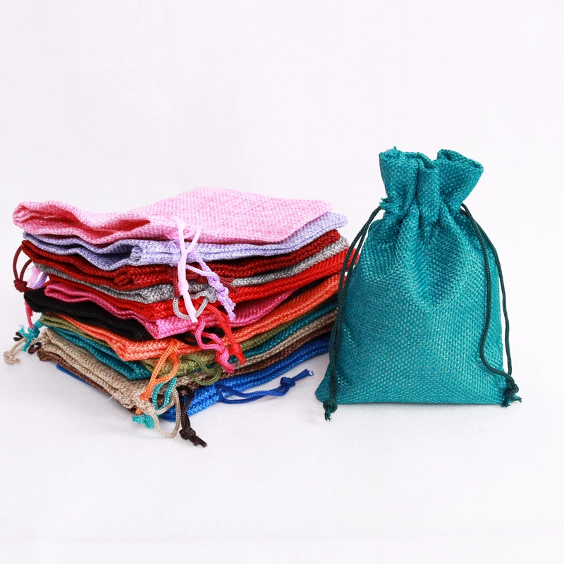 Большой размер джутовые сумки ювелирные аксессуары упаковка 100 шт./лот 15*20 см