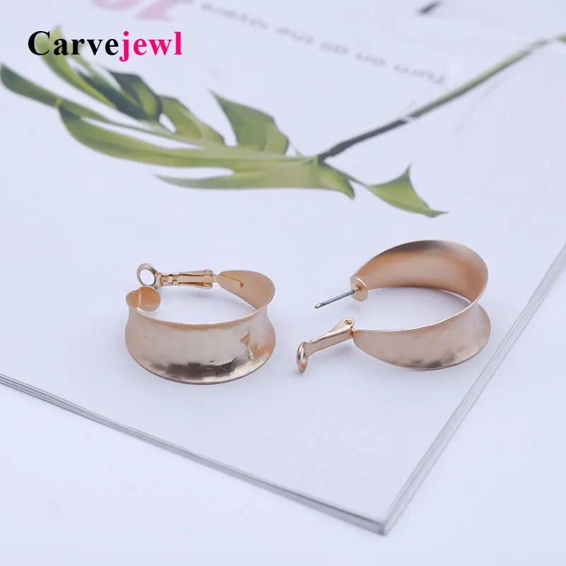 

Carvejewl big hoop earrings simple hammered surface stamping hoop earrings for women jewelry European new fashion earings hot