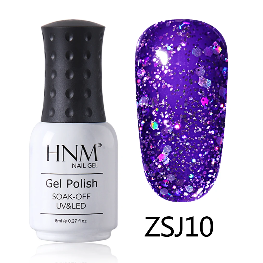 ZSJ10 HNM, 8 мл, алмазная УФ-лампа, светодиодный гель для ногтей, блестящая краска, геллак для замачивания, Полупостоянный лаковый лак, эмалированный Гель-лак для ногтей, чернила - Цвет: ZSJ10
