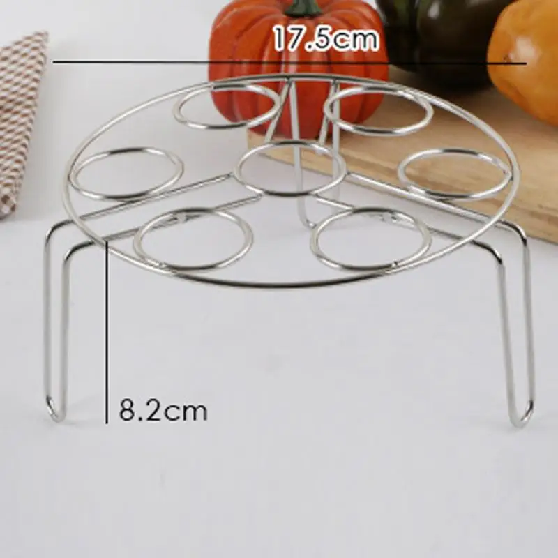 Stainless Steel Eggs Steamer Rack 7 Holes Steaming Grid Stand | Дом и сад