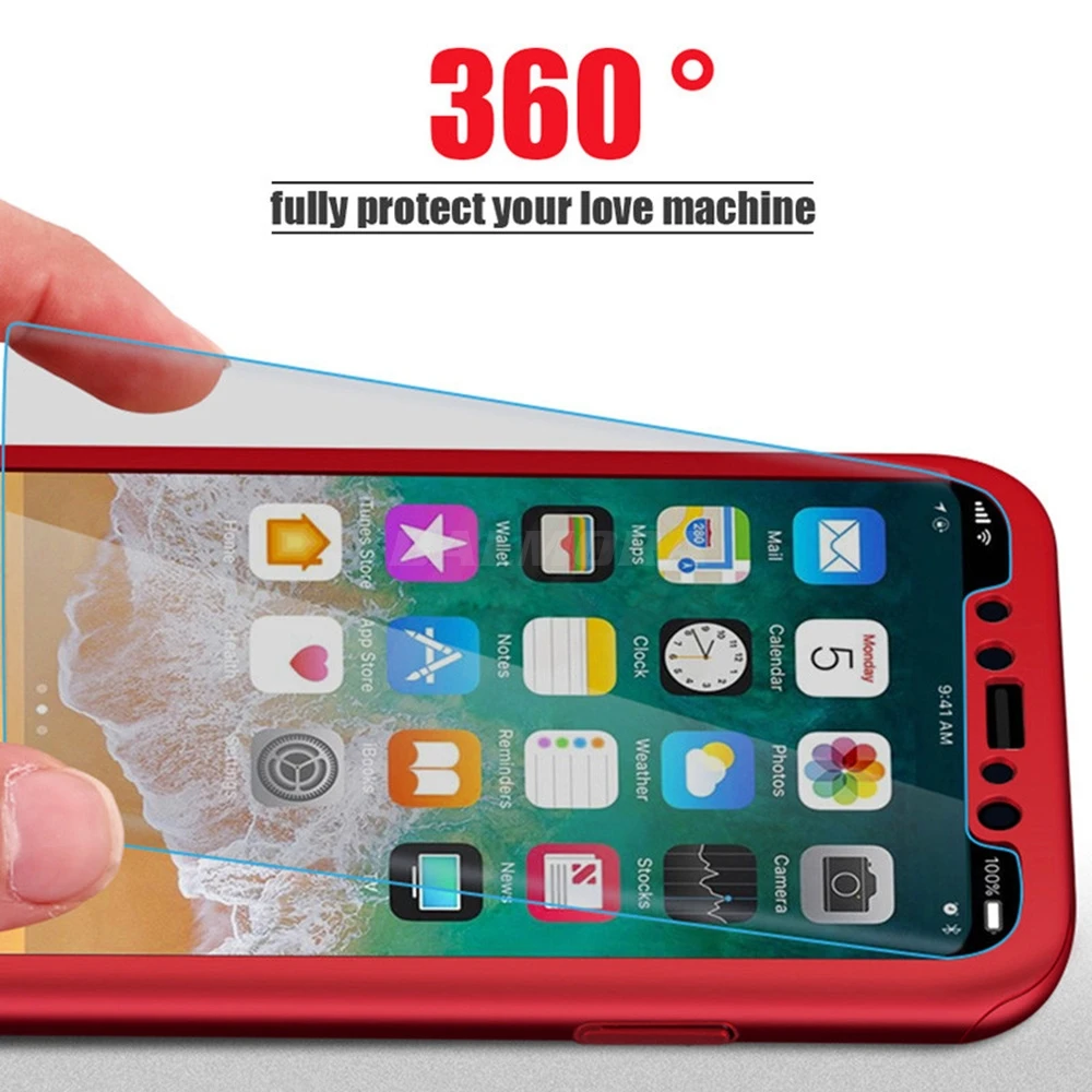 BALMORA 360 полный защитный чехол для телефона iPhone X XR XS Max противоударный ПК s XSMax с
