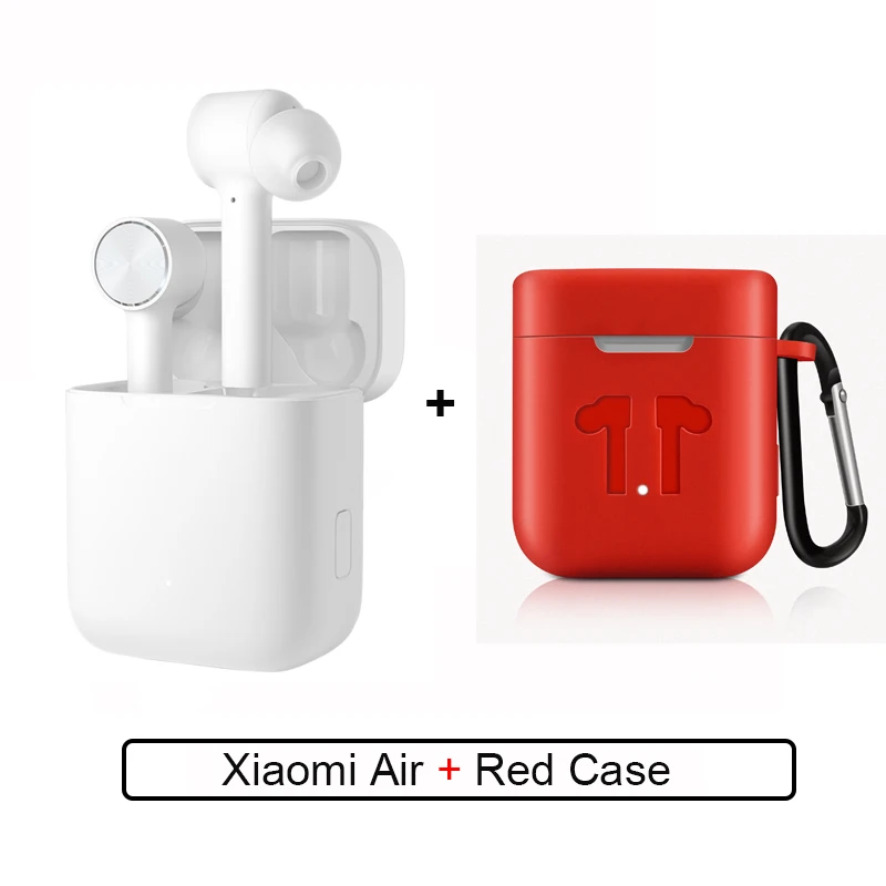 Air add Red Case Xiaomi Airdots Pro Mi Air TWSEJ01J беспроводные Bluetooth наушники HD шумоподавление сенсорное управление - Цвет: Air add Red Case