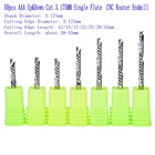 50 шт. 3,175 мм вверх и вниз режущие одиночные канавки спиральные карбидные фрезы для фрезерного станка с ЧПУ, компрессионные концевые фрезы для дерева