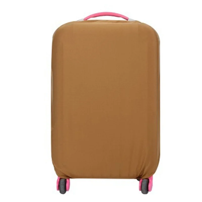Brown Luggage cover LXHYSJ брендовый багажный Защитный Чехол Дорожный Чехол Эластичный чехол от пыли для 18-30 дюймов Чехол для багажа аксессуары для путешествий - Цвет: Brown Luggage cover