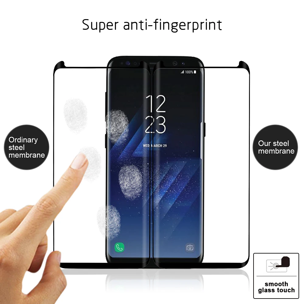Vothoon закаленное стекло для Samsung Galaxy S8 S9 Plus Note 8 9 3D полное изогнутое защитное (не