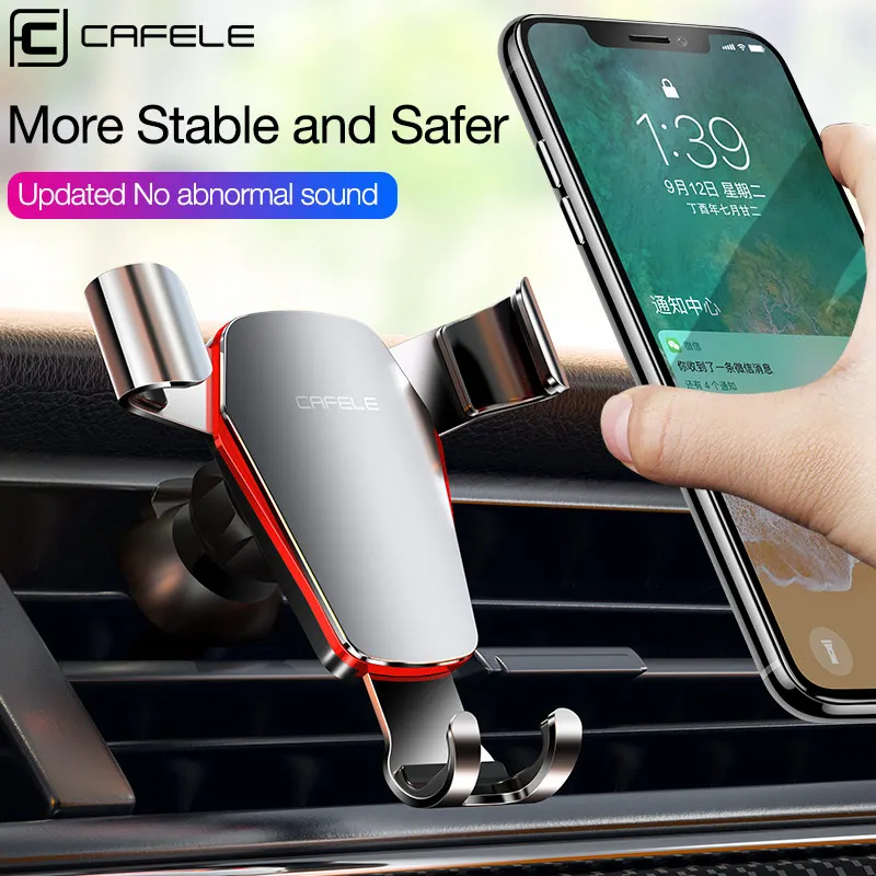 

Cafele Car Phone Holder 360 Rotation Car Air Vent Clip Phone Stand Hold Mount Automatically Firmly Mobile Phone Fixed Bracket