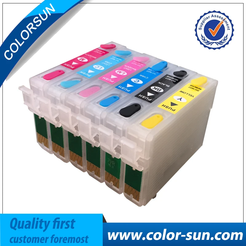 Новый T0791 T0796 многоразовый чернильный картридж для Epson Stylus 1400/PX700W/PX800FW/P50/PX830FWD Artisan